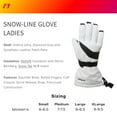 thumbnail image 5 of HOTFINGERS Adult Female Snow-Line Winter Gloves, Color: White/Black, Size: M, 5 of 5