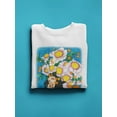 thumbnail image 3 of Pastell Flower Woman Portrait Sweatshirt Women's -Hulya Ozdemir Designs, Female Medium, 3 of 4