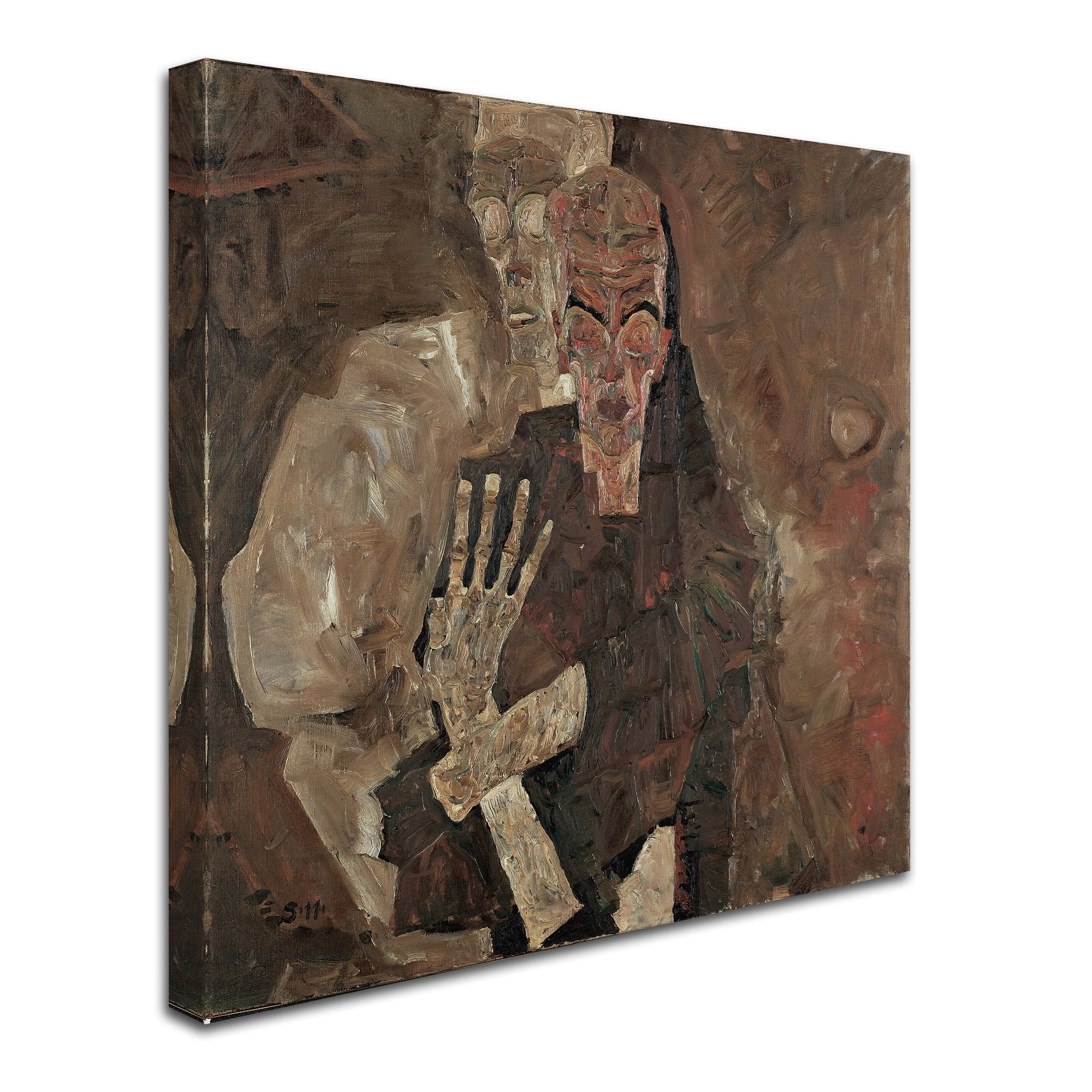 Egon Schiele 'Death And Man' Canvas Art
