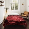 thumbnail image 4 of Red Black Floral Tapestry for Bedroom Wall Hanging Tapestry, Modern Minimalist Gradient Flowers Ceiling Backdrop Tapestries Poster Blanket Wall Decor for Teens Room Living Room Dorm 51" x 59", 4 of 8