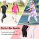 thumbnail image 3 of Soidarity Mangas de pierna transpirables frescas y protegidas de nailon de 4 piezas para baloncesto y protección deportiva Ropa Deportiva, Zapatos Espalda+Blanco, 4 piezas XS, 3 of 6