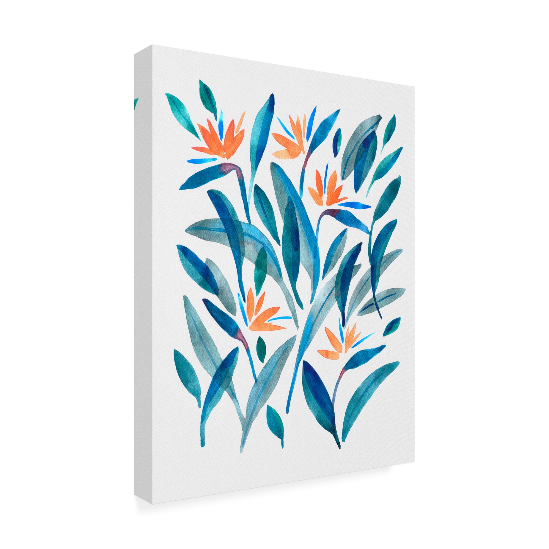 Canvas Wall Art - Cami Juncos 'Bird of Paradise Flower 2' Wall Art for Living Room, Bedroom, or Office Décor by Trademark Fine Art - 24 x 32 Inches