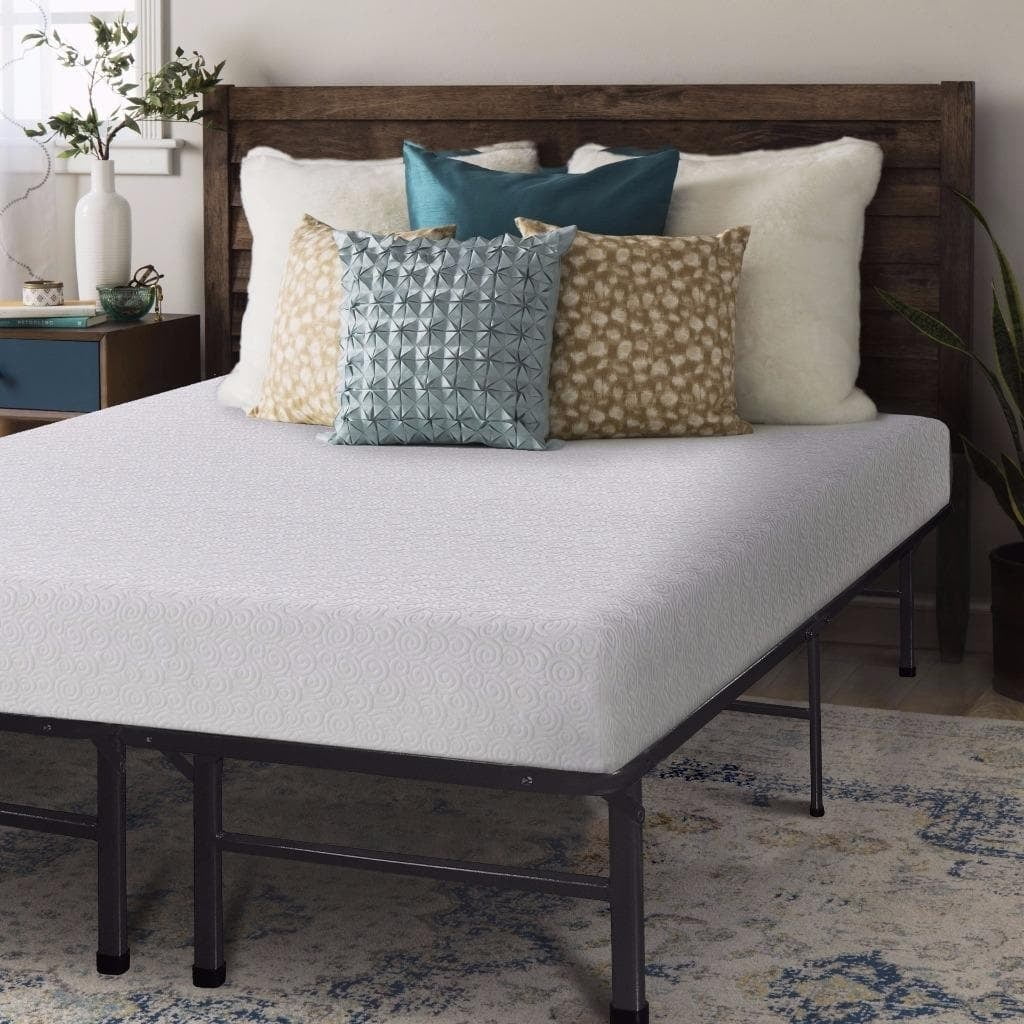 Full size Gel Memory Foam Mattress 7 inch with Bed Frame ...