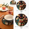 thumbnail image 3 of FREEAMG Christmas Snowman Heat Resistant Trivets Potholders 2PCS,Round Cotton Weave Handmade Pot Holder, Non-Slip Hot Mats Kitchen Dining Plate Mat, 3 of 7