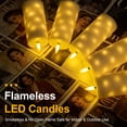thumbnail image 4 of Goyuon Flameless LED Candles 5 Pack with Timer Remote, Embedded Star String Lights, Battery Operated Flickering Candles, Ivory White Acrylic, 4 of 9