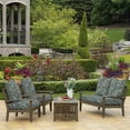 thumbnail image 3 of ARDEN Outdoor Foam Deep Seat Cushion Set (2-Pack), 24x24, Premium High-Density Foam, Never Flattens, Weather-Proof for Patio Chair Sofa Couch, Sapphire Morrison Floral, 3 of 7