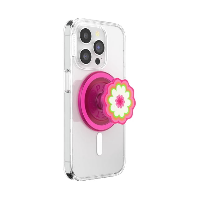Empuñadura de teléfono PopSockets redonda compatible con MagSafe Pink