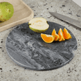 thumbnail image 7 of Koville Luxury Marble Granite Cutting Board for Kitchen,Round, 11*11in, Rhino Grey, 7 of 7