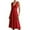 Red, variant on OSOLU Dresses Solid Color Women Casual Dress Sleeveless Long Maxi Dress With Tie Detail For Daily Wear Vacation Spring Summer Fall Boho Flowy Comfortable Breathable Hawaiian Flowy Sundress