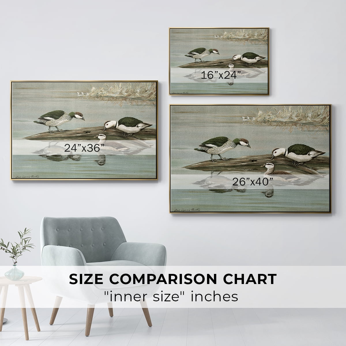 Vintage Animal Print-XIX By Wexford Home Framed in Gold Wood Gallery Wrapped Canvas 27 in. x 41 in.