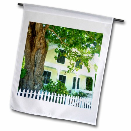 3dRose Victorian Key West House - Garden Flag, 18 by 27-inch