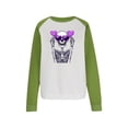 thumbnail image 5 of Wpawbk Chandail en Molleton Imprimé Halloween pour Femmes Col Rond Manches Longues Surdimensionné Doux Confortable Élégant, pour Femmes, Automne Printemps Hiver, Décontracté Rendez-Vous Fête Travail Maison Vacances, Mode Attrayante, 5 of 5
