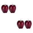 thumbnail image 1 of Toystoory 2 piezas de materiales para frutas de plástico seguras e higiénicas-manzanas simuladas de artesanía exquisita rojo rojo 2Conjunto, 1 of 6