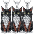 thumbnail image 2 of Joyeria de Cadenas CatNeck10 3Pzas Maine Coon Negro Meta Cadena y Dije., 2 of 2
