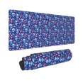 thumbnail image 2 of Pofeuu Blue Skull Flower Print Desk Mat for Keyboard and Mouse，Computer Desk Matt for Desktop，Large Mouse Pad for Desk，Desk Pads on Top of Desks 12x31.5in, 2 of 8