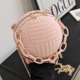 thumbnail image 4 of Bolso de baloncesto con cadena, Bolsas de mano de terciopelo a la moda, informales para adolescentes y niñas (rosa), 4 of 9