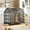 52-inch pointed top sliding rail dog cage, variant on 52 Inches Heavy Duty Dog Crate, Extra Large Metal Dog Kennel with Roof Top, 2 Door Pet Cage House with Removable Tray and Wheels for High Anxiety Large Giant Breeds