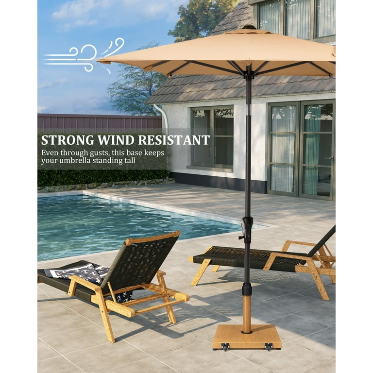 havy duty concrete patio umbrella stand VredHom Outdoor Base, 43lbs Heavy Umbrella duty concrete Outsunny Patio Umbrella Base, 32