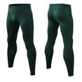 thumbnail image 3 of XUNKUSGA Yoga Pants Soft Lightweight Mens Leggings for Sports Casual High Waisted No Front Seam Mens Workout Pants Soild Color Running Gym Mens Running Tights with Pockets S-2XL Green, 3 of 6