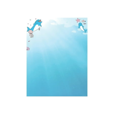 UPC: 0601952190698 | Great Papers Dolphin Adventure – Letter A Size (8.5 in x 11 in) 60 lbs – 80 sheet(s) letterheaded paper