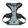 thumbnail image 4 of Kdxio Cute Donut Print No Pull Dog Harness Adjustable Reflective Oxford Easy Control Medium Large Dog Harness for Training and Everyday-Large, 4 of 8
