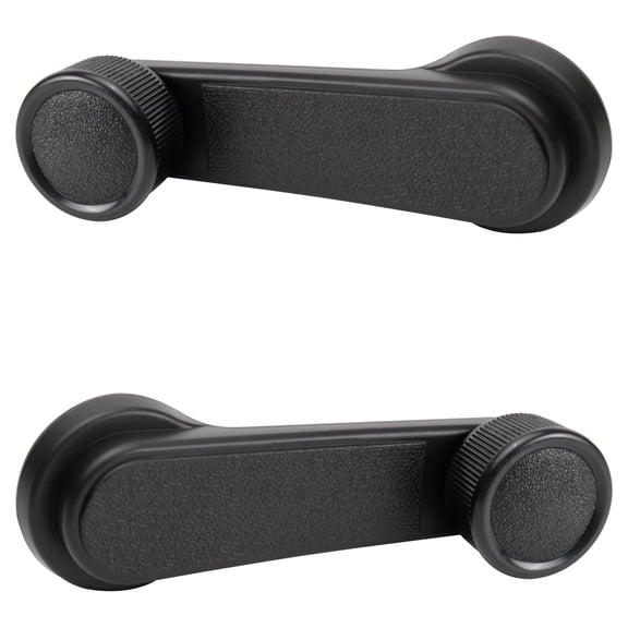 TRQ Front Window Crank Handle Black LH RH Pair for Nissan D21 Pickup Truck New DHA31457