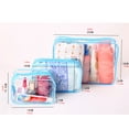 thumbnail image 4 of Sonceds Women Cosmetic Bag Multifunctional Travel Zippered Clear Makeup Toiletry Waterproof Pouch - S - Blue, 4 of 10