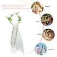 thumbnail image 3 of 1pc Flower Wreath Bridal Veil Hair Accessory Photo Prop Floral Headband, 3 of 7