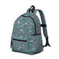 thumbnail image 2 of Dog Paw Print and Bone Gray Pattern Backpack for School, Cute School Bag with Adjustable Shoulder Straps and Padded Back, 13.4"x11"x4.7", 2 of 5