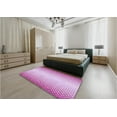 thumbnail image 4 of Ahgly Company Indoor Round Patterned Neon Pink Area Rugs, 4' Round, 4 of 6