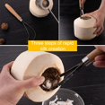 thumbnail image 4 of Coofit Trancheuse à Noix de Coco en Acier Inoxydable Grattoir pour Viande de Noix de Coco Râpe à Viande de Noix de Coco, 4 of 10