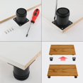 thumbnail image 5 of Juego de 4 patas ajustables para muebles de 2 pulgadas / 50 mm, patas de sofá redondas de acero inoxidable, patas de muebles de repuesto de 2 pulgadas de diámetro para silla, tocador y mesa de centro JAMW Sencillez, 5 of 5