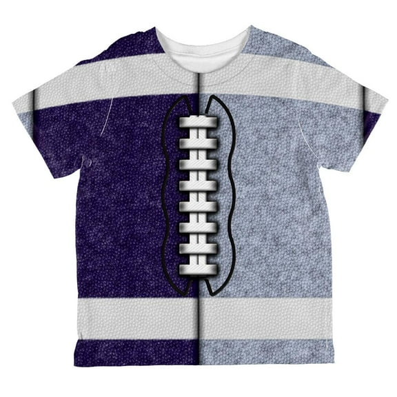 Fantasy Football Team Navy and Light Blue All Over Toddler T Shirt Multi 4T