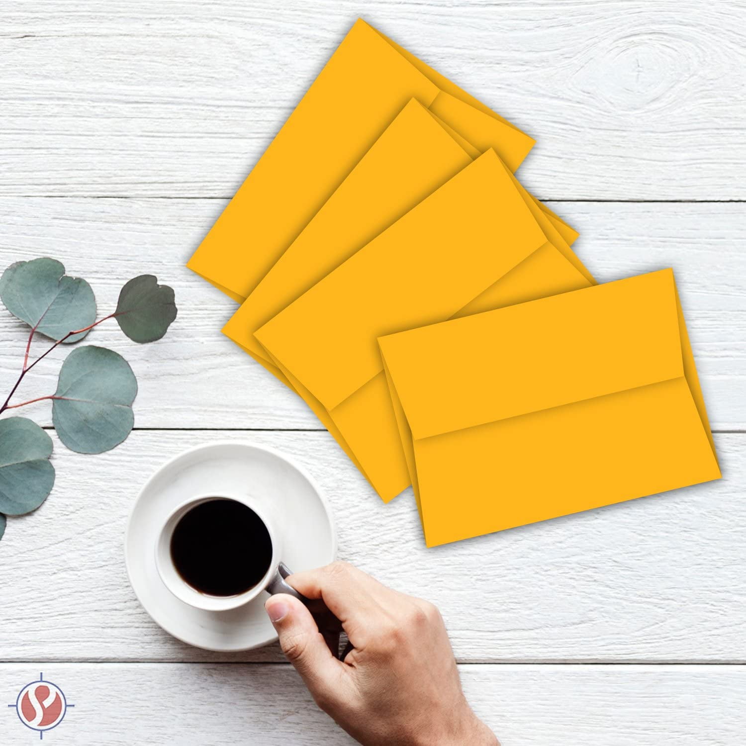 Gold A7 Bright Color Envelopes - 5 1/4 x 7 1/4 Inches - Perfect for 5x7 Photos, DIY Arts and Crafts Cards - for Professional and Homemade Projects - Value Pack of 50 Envelopes