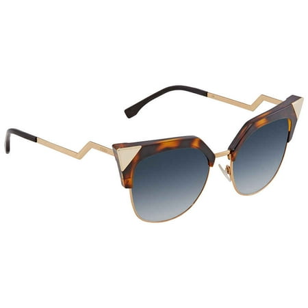 Fendi FF 0149 Iridia TLW G5 Havana Gold/Blue Gradient Cat Eye Women's Sunglasses