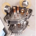 thumbnail image 2 of FINE MAKER Modern punch-free bathroom storage rack, bathroom suction cup triangle basket wall mount, bathroom sink corner storage rack, 2 of 4