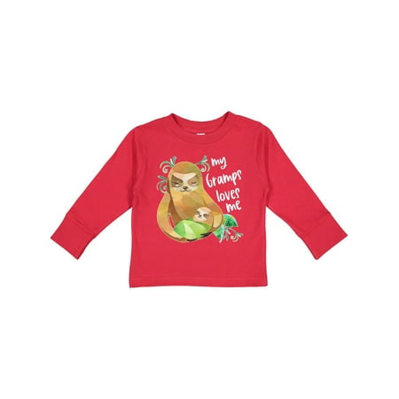 

Inktastic My Gramps Loves Me Cute Sloth and Baby Gift Toddler Boy or Toddler Girl Long Sleeve T-Shirt