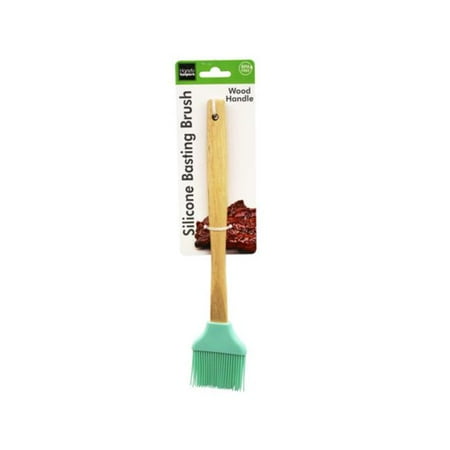

Kole Imports GA016-16 Wood Handle Silicone Basting Brush - Pack of 16