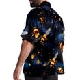 thumbnail image 3 of Starry Bees in the Sky Men's Casual Short Sleeve Button Down Shirts - Printed Summer Beach Tops for Men and Women, 3 of 6