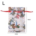 thumbnail image 4 of 11 bolsas de organza navideñas con cordón para regalo, para fiestas, bodas, Navidad, San Valentín, 4 of 10