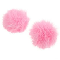 2 Pcs Microphone Windscreen Pink Fluffy Cover Holder Lapel Microphones
