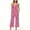 Red, variant on ABATAB Women's Casual Jumpsuits Striped One Piece Sleeveless Overalls Wide Leg Loose Long Pants Rompers with Pockets