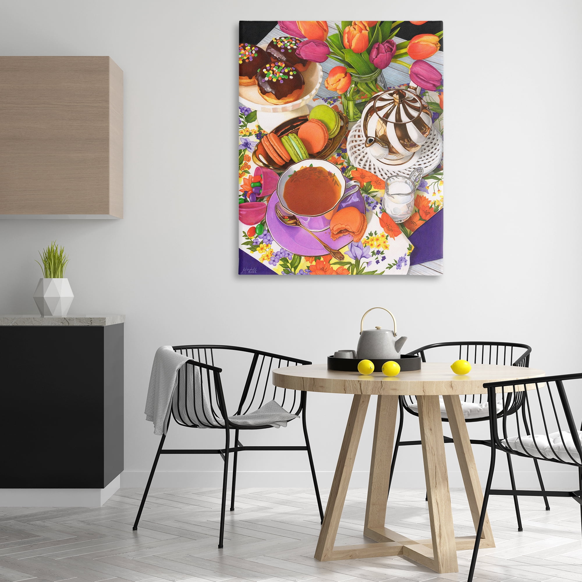 Stupell Industries Spring Tea Party Food & Beverage Painting Gallery Wrapped Canvas Art Print Wall Art, 36 x 48