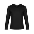 thumbnail image 4 of Luxtrada Men's Crewneck Tees with Long Sleeves (Black,XL), 4 of 7