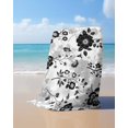 thumbnail image 4 of Vintage Flowers Beach Towels Oversized Super Absorbent, Black White Farmhouse Floral Plants Lightweight Bath Towel Quick Dry Sets For Bathroom/Pool/Rv Camping/Beach Play/Gym Room/Picnic 30"x60", 4 of 8