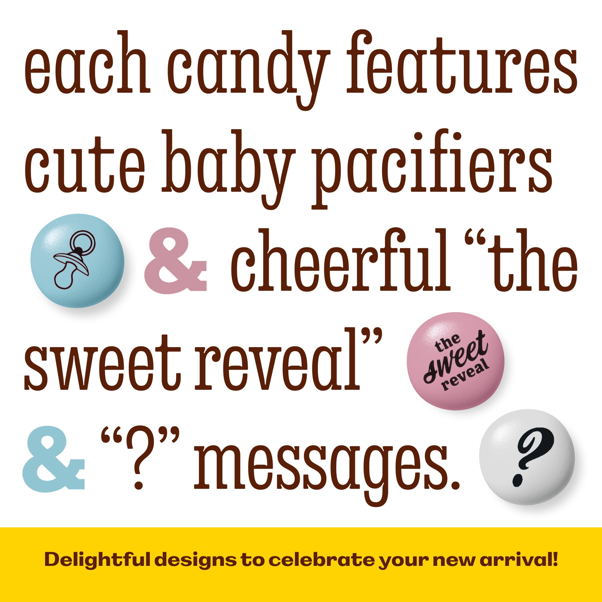 M&M'S Gender Reveal Milk Chocolate Candy, Baby Shower or Reveal Party Candy, 2lb Resealable Bulk Bag
