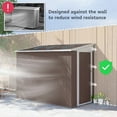 thumbnail image 6 of 4' x 7.7' Lean to Garden Storage Shed, Outdoor Metal Tool House with Lockable Door Vents for Backyard Patio Lawn, 6 of 6