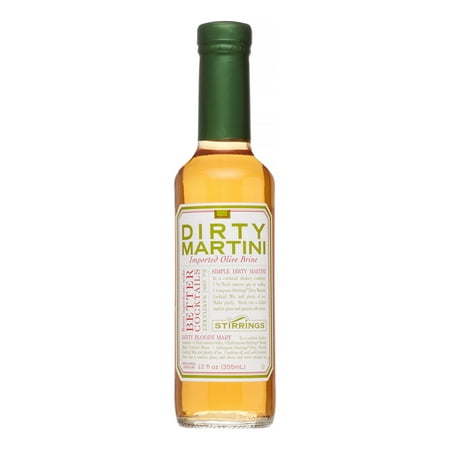 (12 Bottles) Stirrings Dirty Martini Cocktail Mixer, 12 Fl (Best Olive Brine For Dirty Martini)