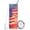Burning Stars and Stripes, variant on 4th of July Firework 20 oz Tumbler with Lid and Straw Travel Coffee Mug Spill Proof Stainless Steel Double Wall Vacuum Insulated Cup