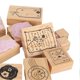 thumbnail image 1 of Wooden Rubber Stamp Delicate Decorative Wood Stamp Set for Art Craft Journal Diary Scrapbook Planner Letter Card Making Type2, 1 of 3